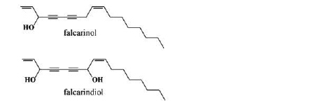 Fig. 1. Chemical structure of main polyacetylenes present in Aegopodium podagraria